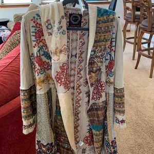 Johnny was BIYA embroidered lightweight mid lengt